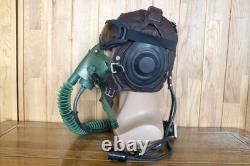 Surplus MiG-15 Pilot Leather Flight Helmet, Oxygen Mask, Brown Goggles