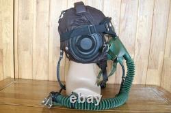 Surplus MiG-15 Pilot Leather Flight Helmet, Oxygen Mask, Transparent Goggles
