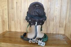 Surplus MiG-15 Pilot Leather Flight Helmet, Oxygen Mask, Transparent Goggles