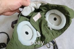 Surplus MiG-15 Pilot Leather Flight Helmet, Oxygen Mask, Transparent Goggles