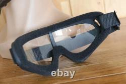 Surplus MiG-15 Pilot Leather Flight Helmet, Oxygen Mask, Transparent Goggles