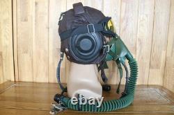 Surplus MiG-15 Pilot Leather Flight Helmet, Oxygen Mask, Yellow Goggles