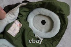 Surplus MiG-15 Pilot Leather Flight Helmet, Oxygen Mask, Yellow Goggles