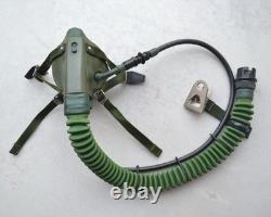 Surplus MiG-15 Pilot Leather Flight Helmet, Oxygen Mask, Yellow Goggles