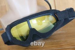 Surplus MiG-15 Pilot Leather Flight Helmet, Oxygen Mask, Yellow Goggles