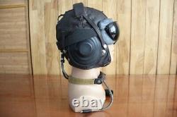 Surplus MiG-15 Pilot Leather Flight Helmet, Throat Microphone, Brown Goggles