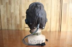 Surplus Mig-15 Pilot Winter Leather Flight Helmet, Microphone, MiG Goggles