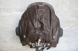 Surplus Mig-15 Pilot Winter Leather Flight Helmet, Microphone, MiG Goggles