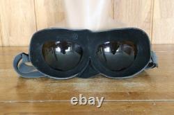 Surplus Mig-15 Pilot Winter Leather Flight Helmet, Microphone, MiG Goggles