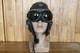Surplus Original MiG-15 Pilot Winter Leather Flight Helmet, Dark Brown Goggles