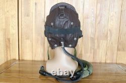 Surplus Original MiG-15 Pilot Winter Leather Flight Helmet, Oxygen mask, Goggles