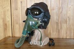 Surplus Original MiG-15 Pilot Winter Leather Flight Helmet, Oxygen mask, Goggles
