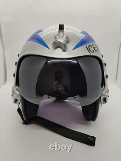 TOP GUN Iceman FLIGHT HELMET PROP USN PILOT NAVAL AVIATOR Free Helmet Bag