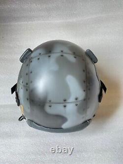 TOP GUN MAVERICK HGU-55 SHARKFIGHTER PILOT HELMET With Leather Edge Roll+pin