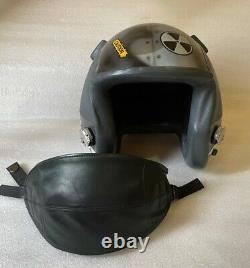 TOP GUN MAVERICK HGU-55 SHARKFIGHTER PILOT HELMET With Leather Edge Roll+pin