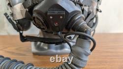 Tested Functional Hgu-55ce Pilot Flight Helmet with Mbu-20ce Early 1st Gen Sz LG