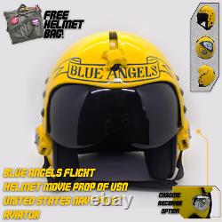 The Blue Angels Flight Helmet Prop Pilot Naval Aviator USN Navy Chrome Receiver