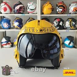 The Blue Angels Hgu-33 Flight Helmet Movie Prop Pilot Naval Aviator Usn + Bag