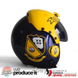The Blue Angels V3 Blue Hgu-33 Flight Helmet Movie Prop Pilot Aviator Usn +patch