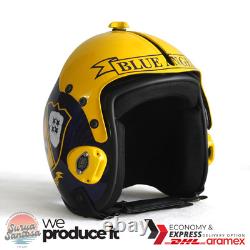 The Blue Angels V3 Blue Hgu-33 Flight Helmet Movie Prop Pilot Aviator Usn +patch