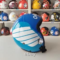 Top Gun Blue Omaha Hgu-55 Flight Helmet Movie Prop Pilot Aviator Usn Navy+hl Bag