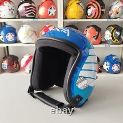 Top Gun Blue Omaha Hgu-55 Flight Helmet Movie Prop Pilot Aviator Usn Navy+shirt