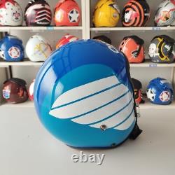 Top Gun Blue Omaha Hgu-55 Flight Helmet Movie Prop Pilot Aviator Usn Navy+shirt