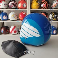 Top Gun Blue Omaha Hgu-55 Flight Helmet Movie Prop Pilot Naval Aviator Usn + Pin