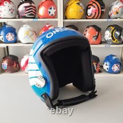 Top Gun Blue Omaha Hgu-55 Flight Helmet Movie Prop Pilot Naval Aviator Usn + Pin
