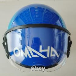 Top Gun Blue Omaha Hgu-55 Flight Helmet Movie Prop Pilot Naval Aviator Usn + Pin