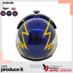 Top Gun Cougar Hgu-33 Flight Helmet Movie Prop Pilot Aviator Usn Navy + Patch