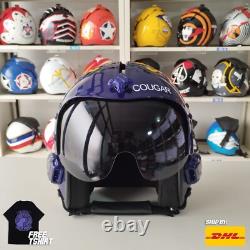 Top Gun Cougar Hgu-33 Flight Helmet Movie Prop Pilot Aviator Usn Navy V2 + Shirt