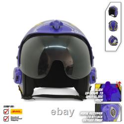 Top Gun Cougar Hgu-33 Flight Helmet Movie Prop Pilot Naval Aviator Usn Navy+pin