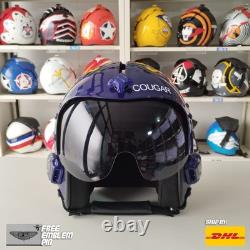 Top Gun Cougar Hgu-33 Flight Helmet Movie Prop Pilot Usn+ Mbu-12/p Mask Replica