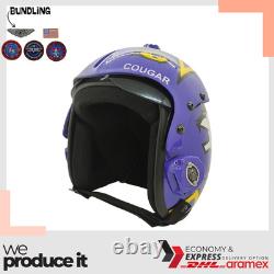 Top Gun Cougar V2 Hgu-33 Flight Helmet Movie Prop Pilot Aviator Usn Navy + Patch