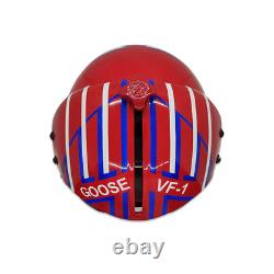Top Gun Goose Blue Hgu-33 Flight Helmet Movie Prop Pilot Aviator Usn Navy+shirt