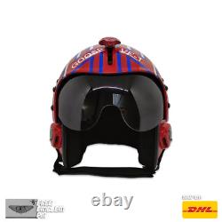 Top Gun Goose Blue Hgu-33 Flight Helmet Movie Prop Pilot Naval Aviator Usn + Pin