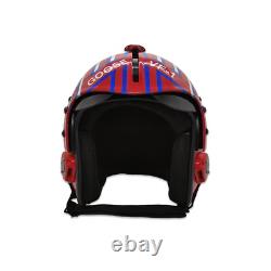 Top Gun Goose Blue Hgu-33 Flight Helmet Movie Prop Pilot Naval Aviator Usn + Pin