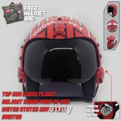 Top Gun Goose HGU-33 Flight Helmet Prop Pilot Naval Aviator USN Navy + HL Bag
