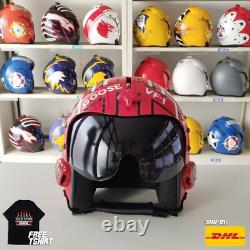 Top Gun Goose Hgu-33 Flight Helmet Movie Prop Pilot Aviator Usn Navy+ T-shirt