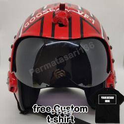 Top Gun Goose VF-1 HGU-33 FLIGHT HELMET MOVIE PROP PILOT Free T-Shirt