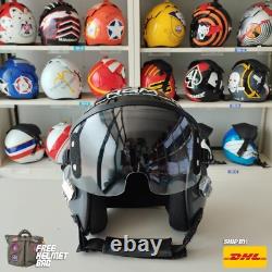 Top Gun Hangman Hgu-55 Flight Helmet Movie Prop Pilot Aviator Usn Navy + Hl Bag