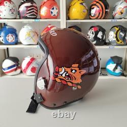 Top Gun Harvard Hgu-55 Flight Helmet Movie Prop Pilot Aviator Usn Navy + Hl Bag