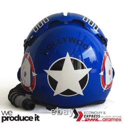 Top Gun Hollywood Hgu-33 Flight Helmet Movie Prop Pilot Usn+ Mbu-12/p Mask Rplca
