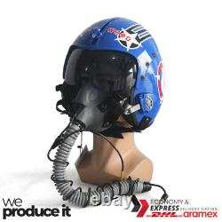 Top Gun Hollywood Hgu-33 Flight Helmet Movie Prop Pilot Usn+ Mbu-12/p Mask Rplca
