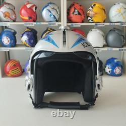 Top Gun Iceman Flight Hgu-33 Helmet Movie Prop Pilot Aviator Usn Navy + Bag