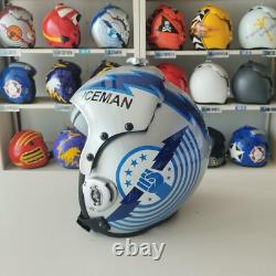 Top Gun Iceman Flight Hgu-33 Helmet Movie Prop Pilot Aviator Usn Navy + Bag