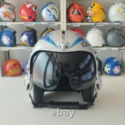 Top Gun Iceman Flight Hgu-33 Helmet Movie Prop Pilot Aviator Usn Navy + Bag