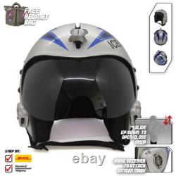 Top Gun Iceman Flight Hgu-33 Helmet Movie Prop Pilot Aviator Usn Navy + Bag