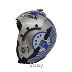 Top Gun Iceman Flight Hgu-33 Helmet Movie Prop Pilot Aviator Usn Navy + Bag